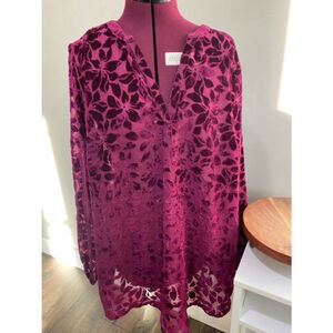 Torrid Velvet Burnout Too Hi-low Size 1X